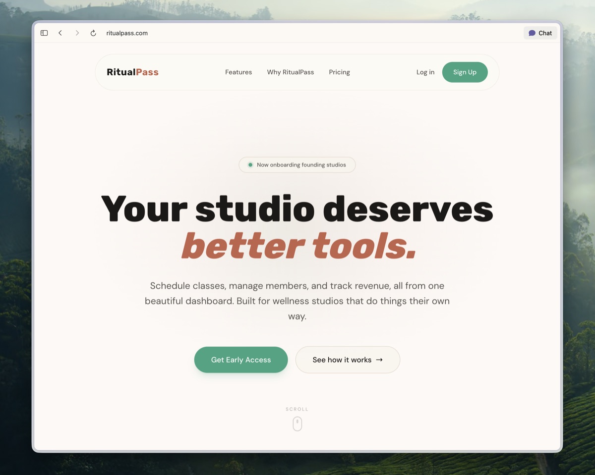 The new RitualPass homepage