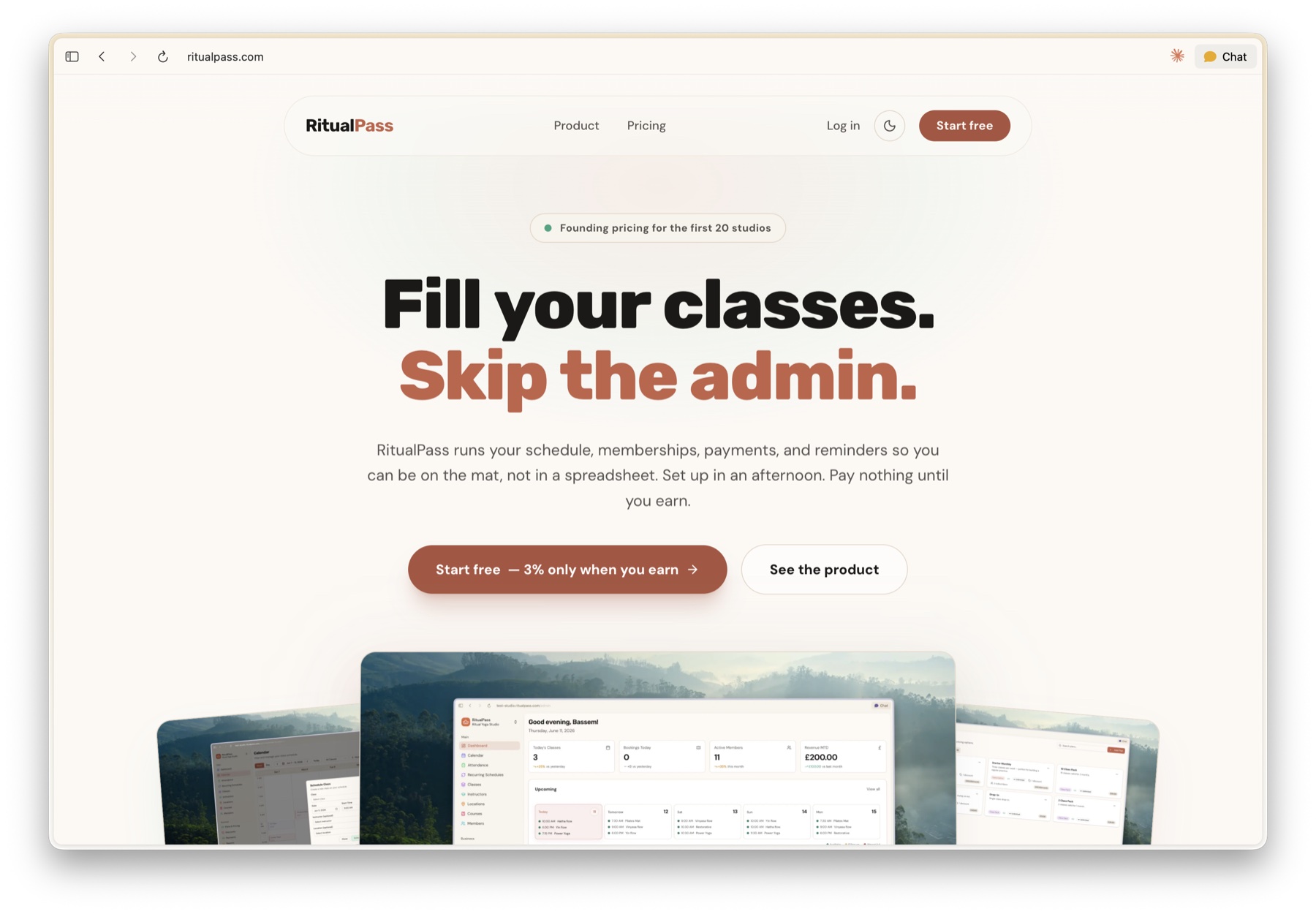 The new RitualPass homepage